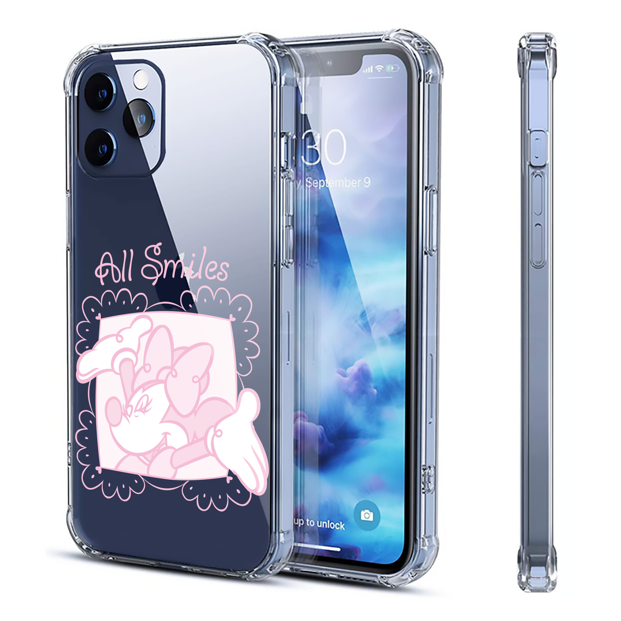 （画像用） ミッキーマウス Mickey Mouse 【iPhone 12シリーズ対応】透明スマホケース（クリアソフトケース）
